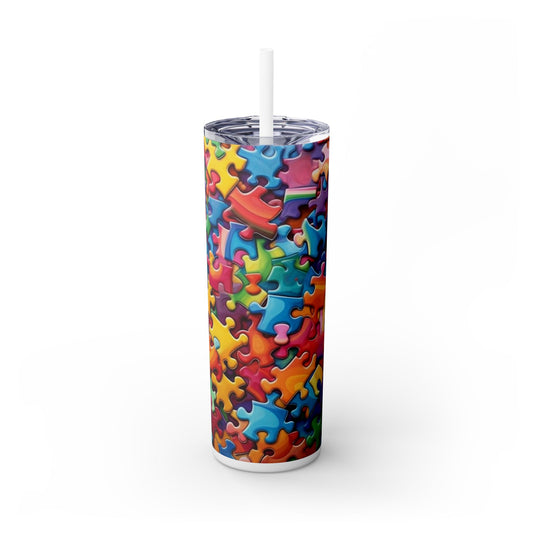 Autism Awareness - SleekSip Skinny 20oz Tumbler with Straw