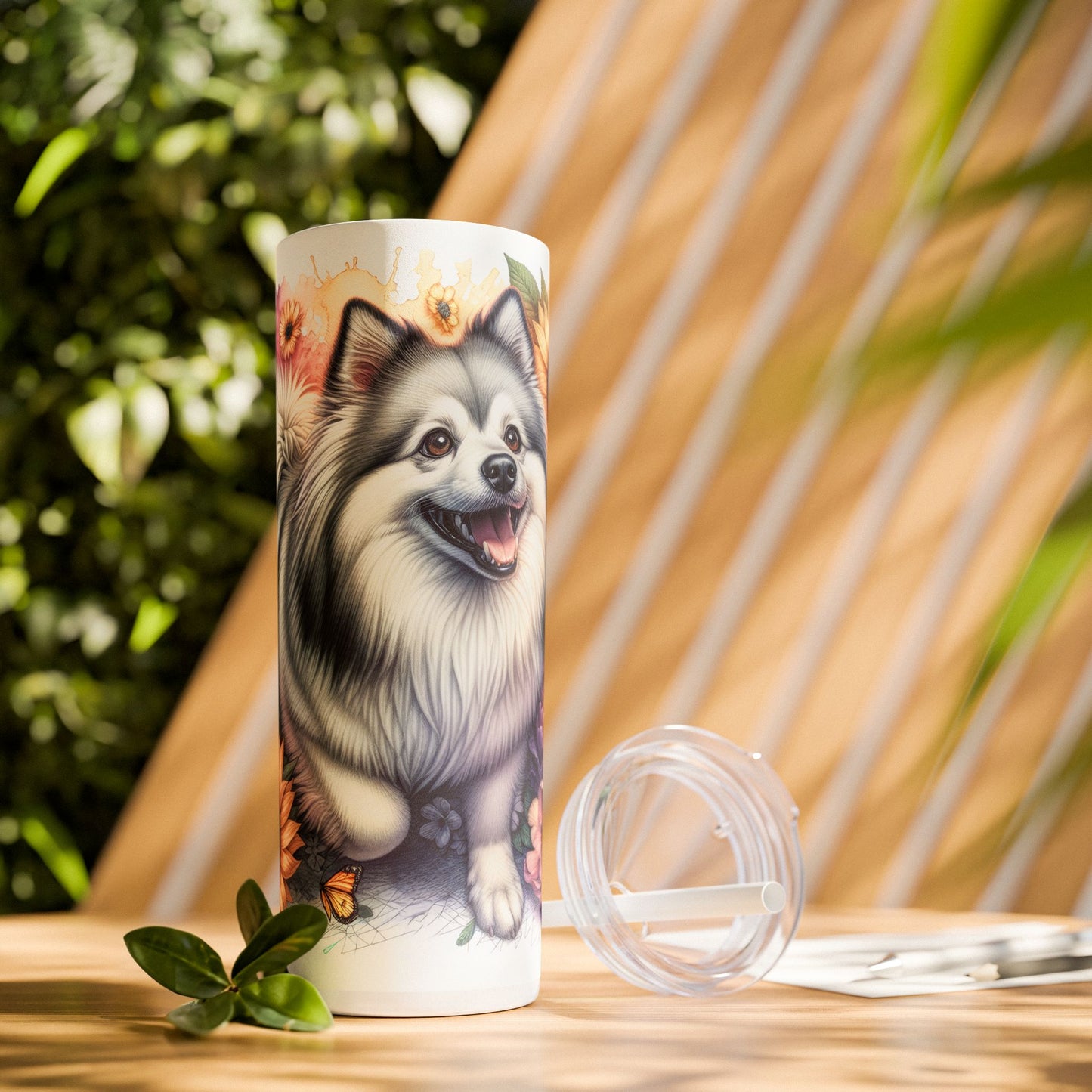 American Eskimo Dog - SleekSip Skinny 20oz Tumbler with Straw