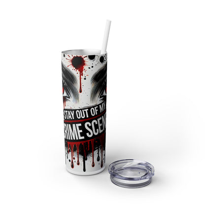 Stay out of my crime scene - SleekSip Skinny 20oz Tumbler with Straw