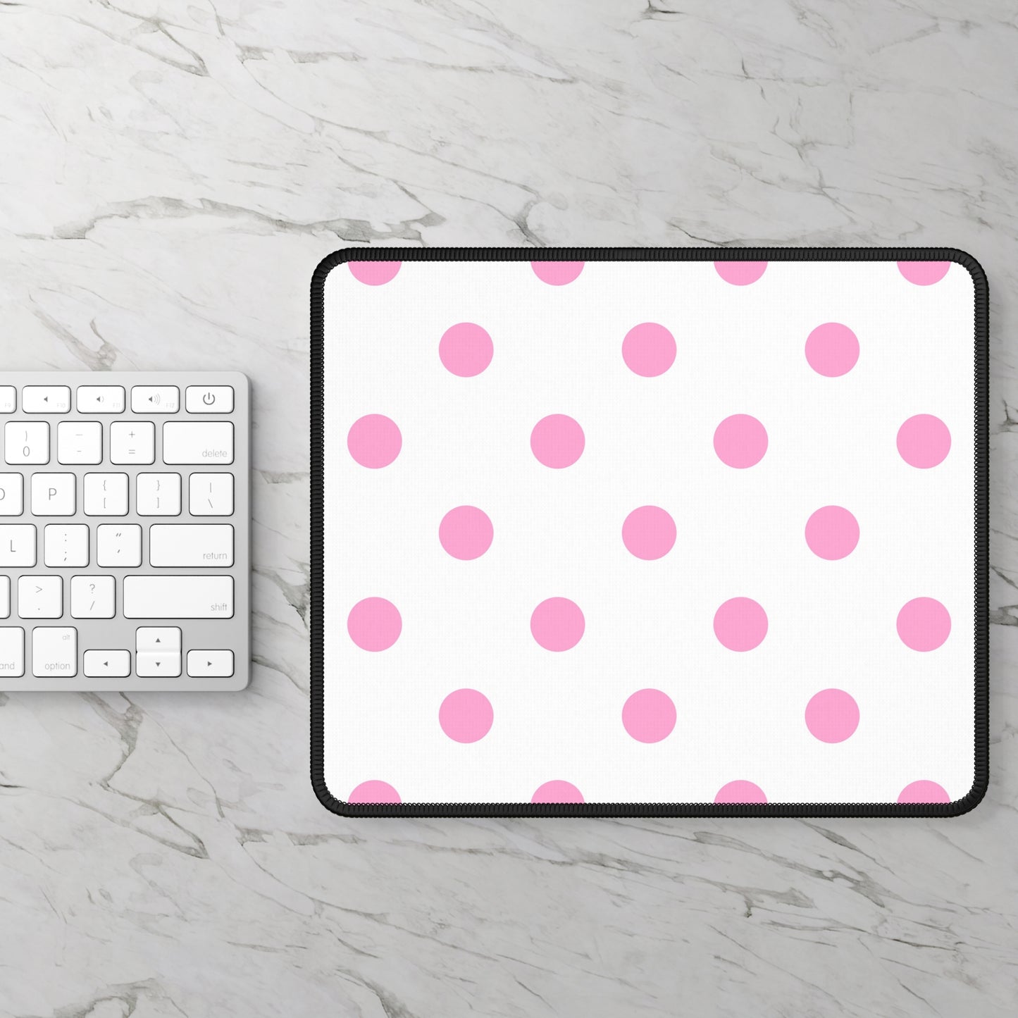 Pretty in Pink Polka Dot Mouse Pad – A Splash of Fun for Your Desk