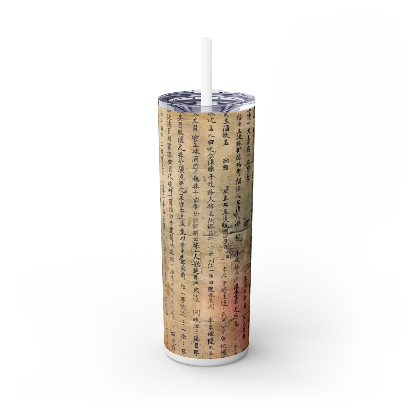 Ancient Japanese Writing - SleekSip Skinny 20oz Tumbler with Straw