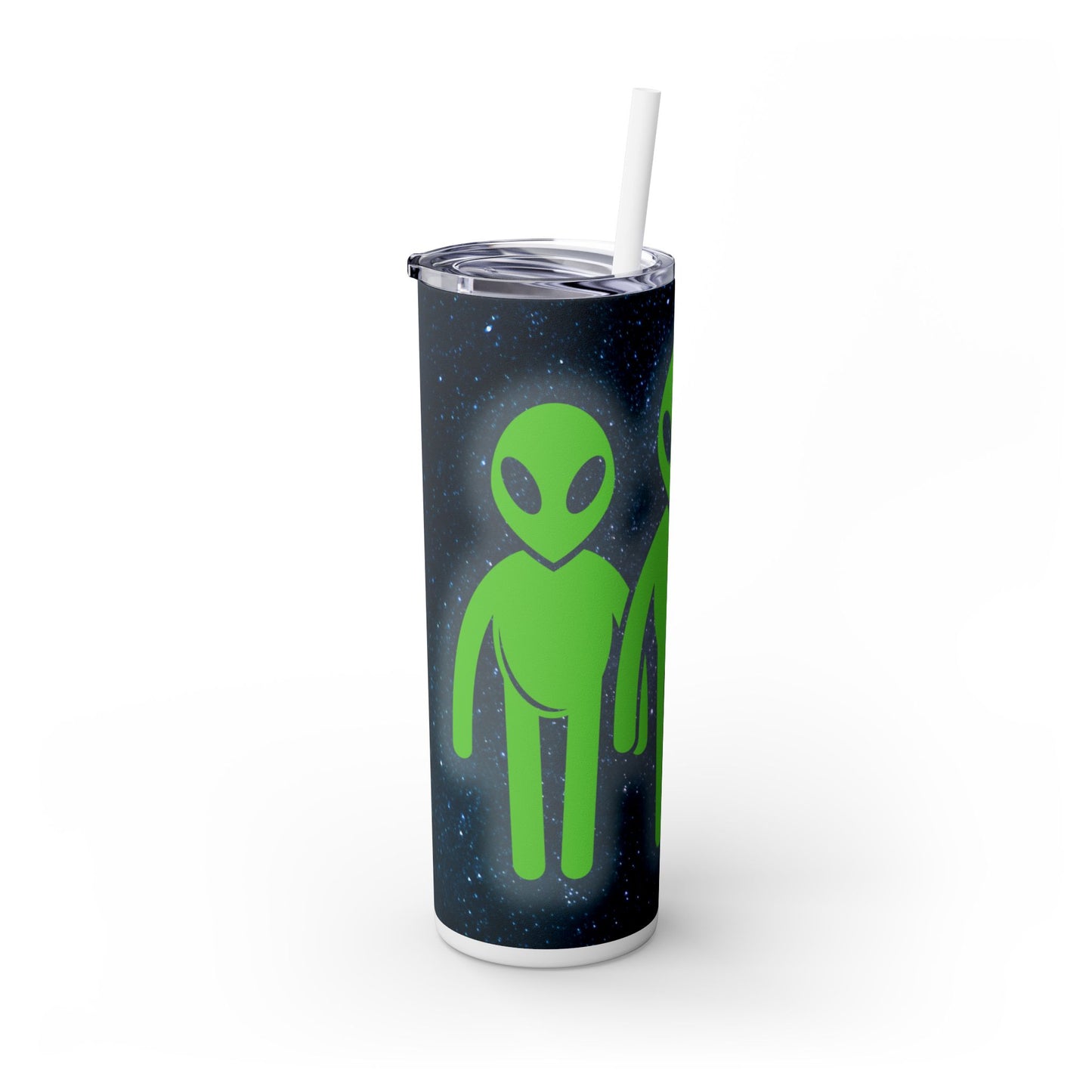 Glowing Alien - SleekSip Skinny 20oz Tumbler with Straw