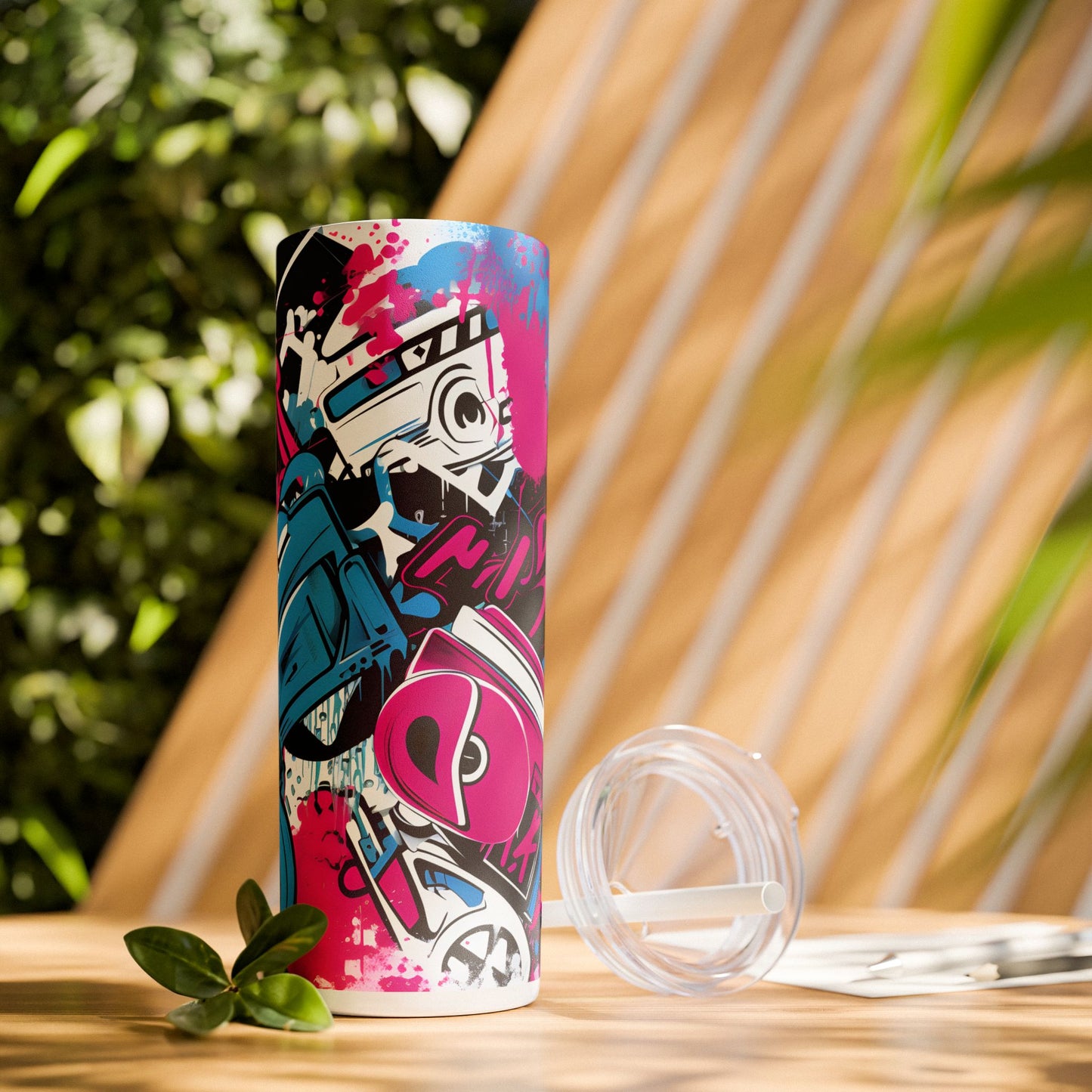 Graffiti - SleekSip Skinny 20oz Tumbler with Straw