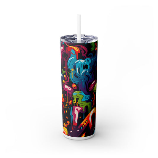 Graffiti - SleekSip Skinny 20oz Tumbler with Straw