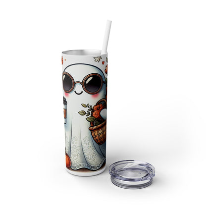 Cute Ghost - SleekSip Skinny 20oz Tumbler with Straw