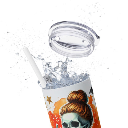 Fall Feeling Spicy Skeleton - SleekSip Skinny 20oz Tumbler with Straw