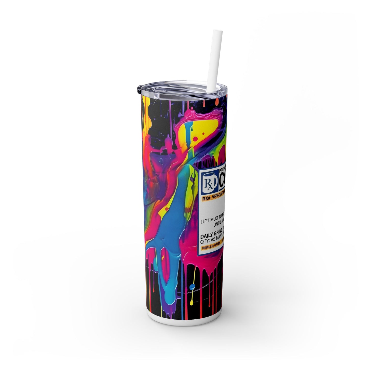 RX Coffee - SleekSip Skinny 20oz Tumbler with Straw