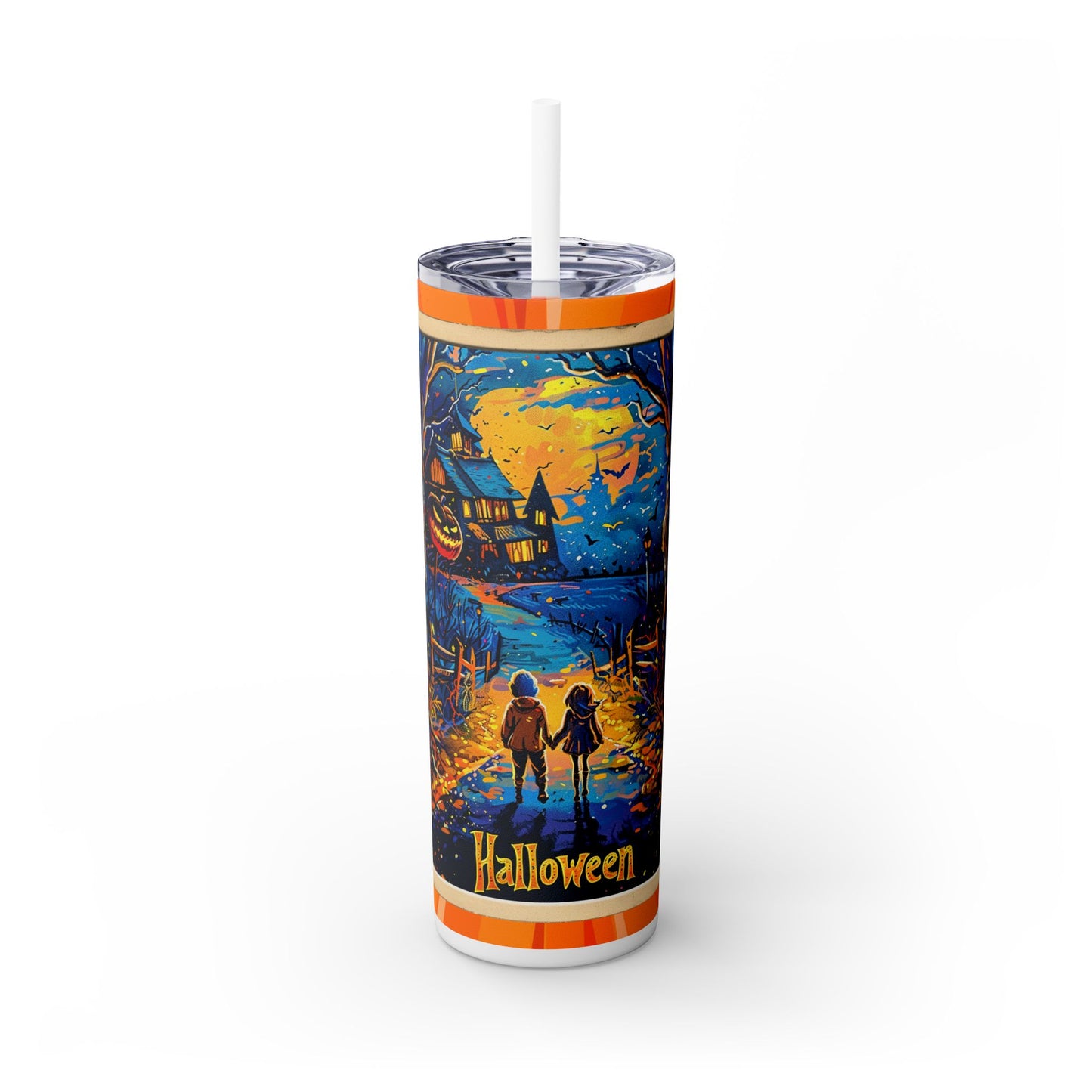 Halloween Card - SleekSip Skinny 20oz Tumbler with Straw