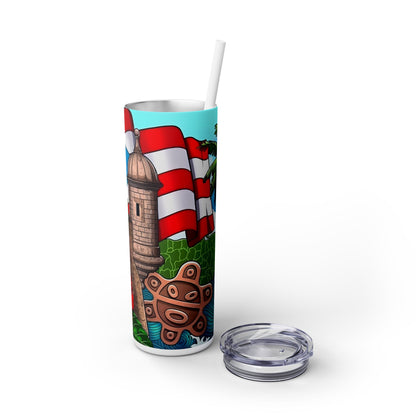 Puerto Rico - SleekSip Skinny 20oz Tumbler with Straw