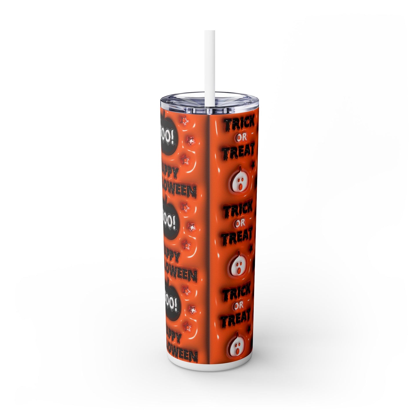 3D Inflated Halloween - SleekSip Skinny 20oz Tumbler with Straw