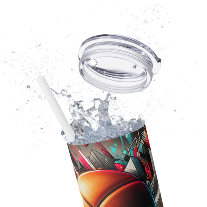 Basketball - SleekSip Skinny 20oz Tumbler with Straw