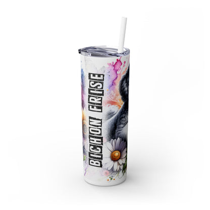 Bichon Frise - SleekSip Skinny 20oz Tumbler with Straw