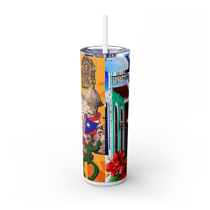 Puerto Rico - SleekSip Skinny 20oz Tumbler with Straw