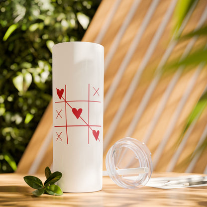 Tic-Tac-LOVE Skinny Tumbler – 20oz