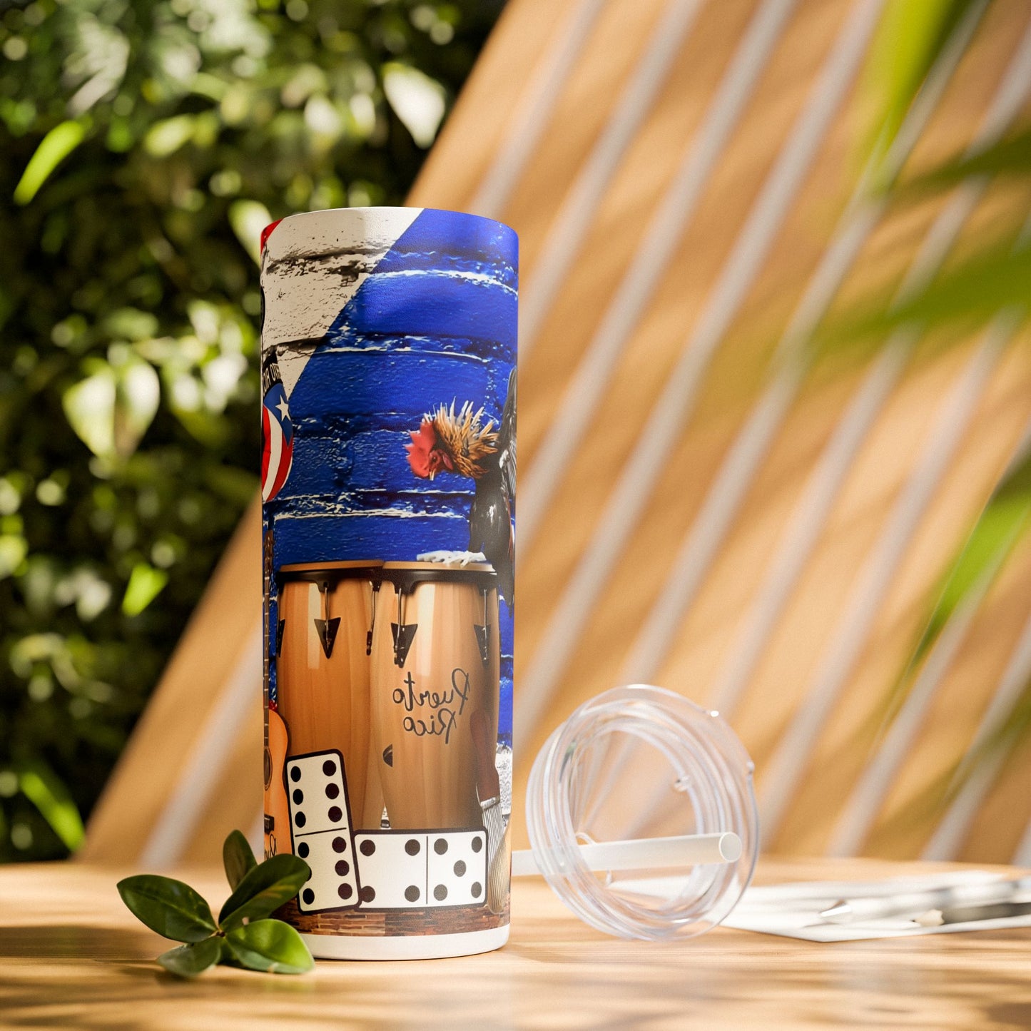 Puerto Rico - SleekSip Skinny 20oz Tumbler with Straw