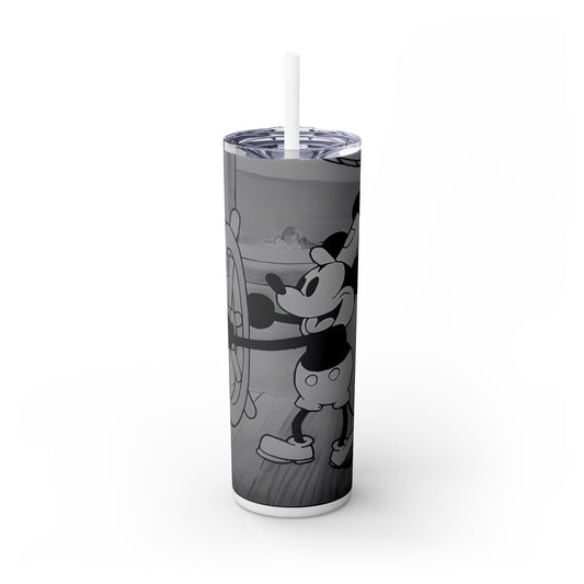 Steamboat Mickey Mouse - SleekSip Skinny 20oz Tumbler with Straw