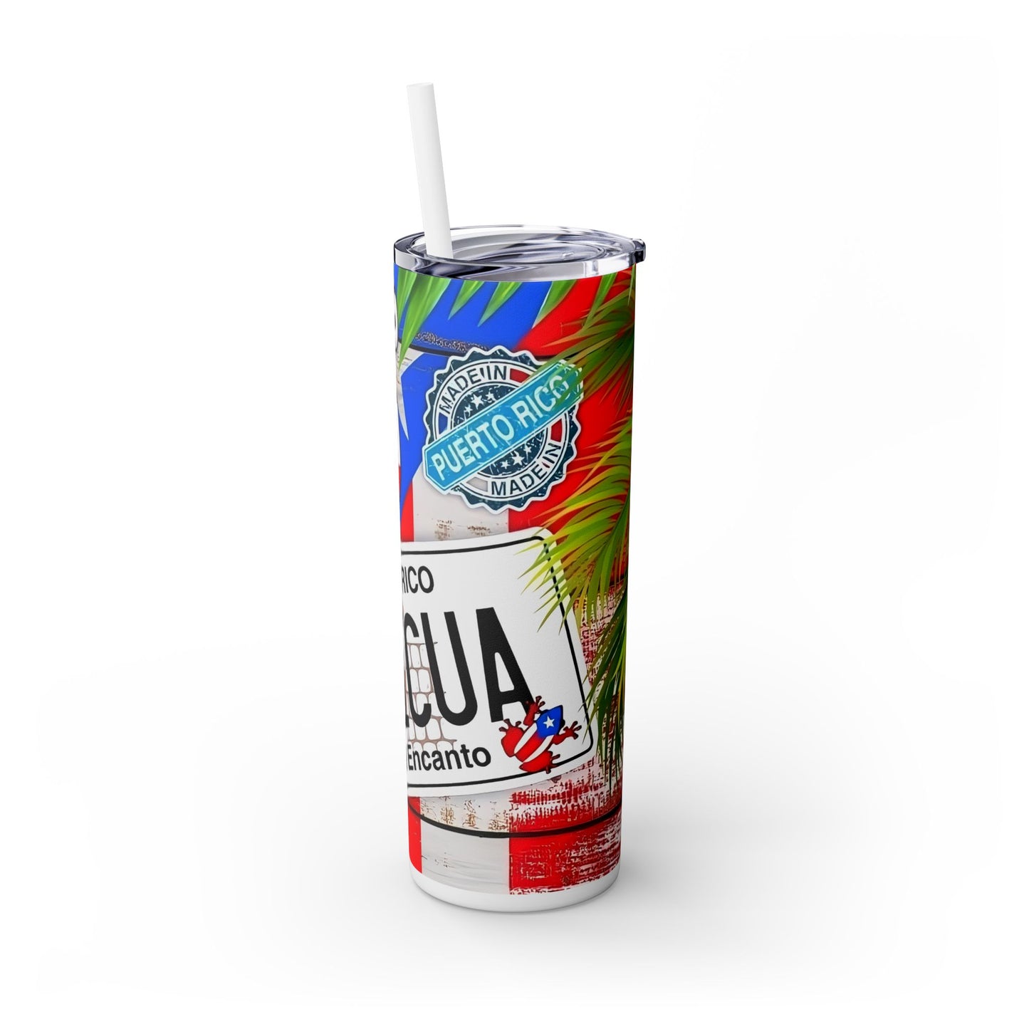 Puerto Rico - SleekSip Skinny 20oz Tumbler with Straw