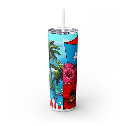 Puerto Rico - SleekSip Skinny 20oz Tumbler with Straw