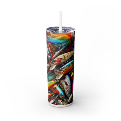 3D Fish Tackle - SleekSip Skinny 20oz Tumbler with Straw