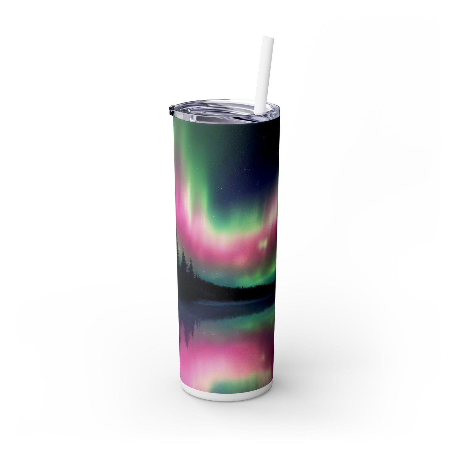 Northern Lights - SleekSip Skinny 20oz Tumbler with Straw