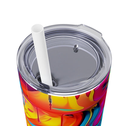 Graffiti - SleekSip Skinny 20oz Tumbler with Straw