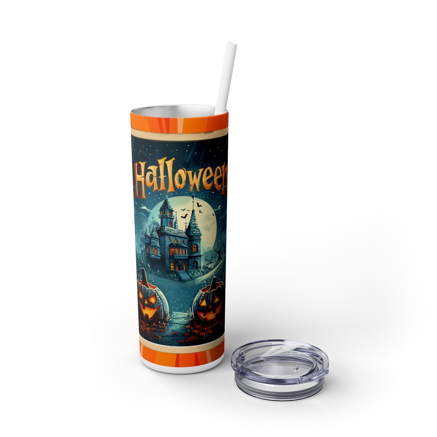 Halloween Card - SleekSip Skinny 20oz Tumbler with Straw