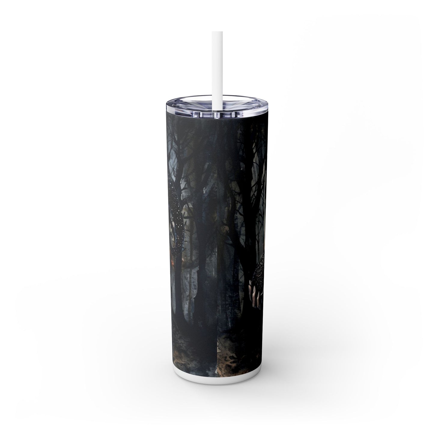 Gothic Halloween Gnome - SleekSip Skinny 20oz Tumbler with Straw