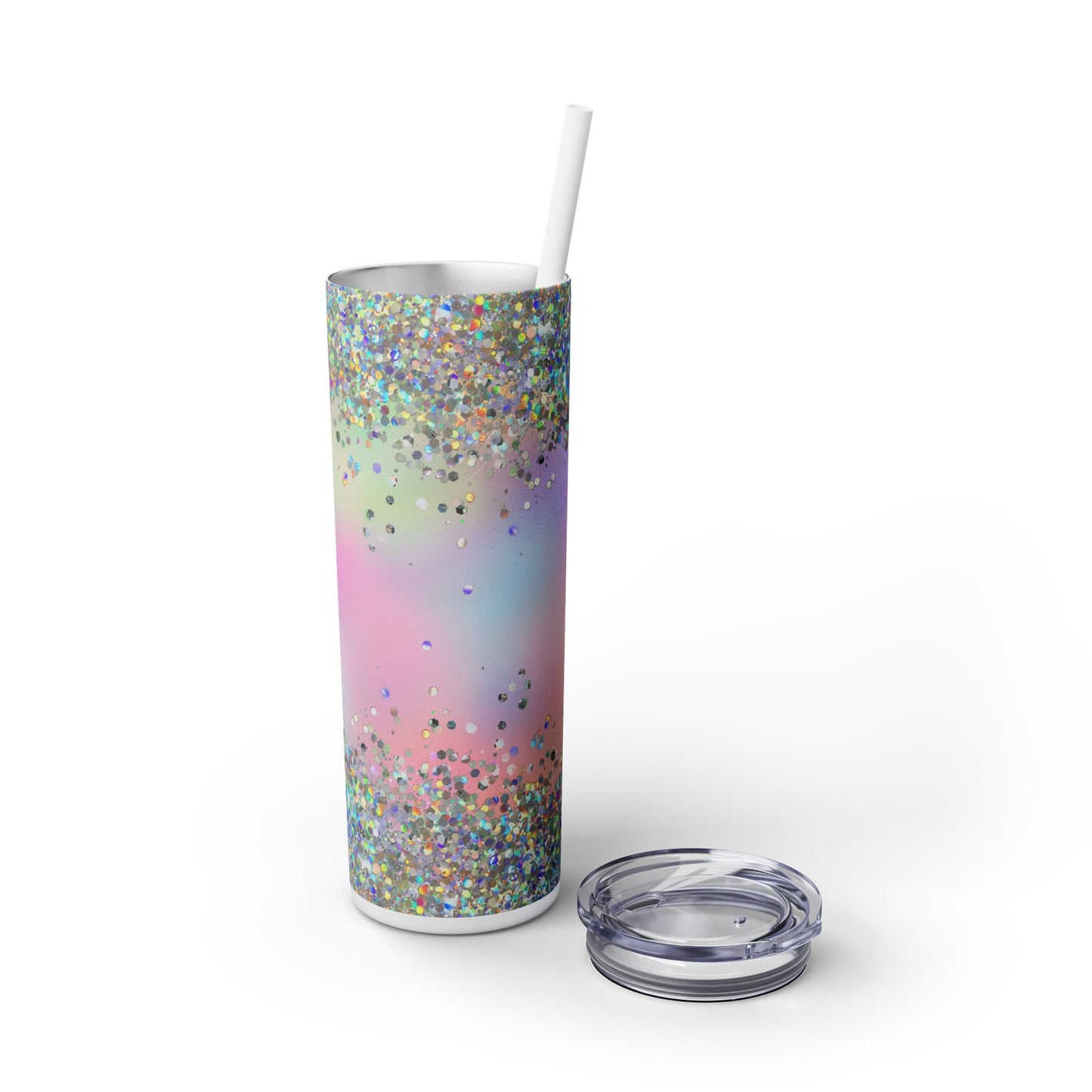 Holographic Tumbler - SleekSip Skinny 20oz Tumbler with Straw