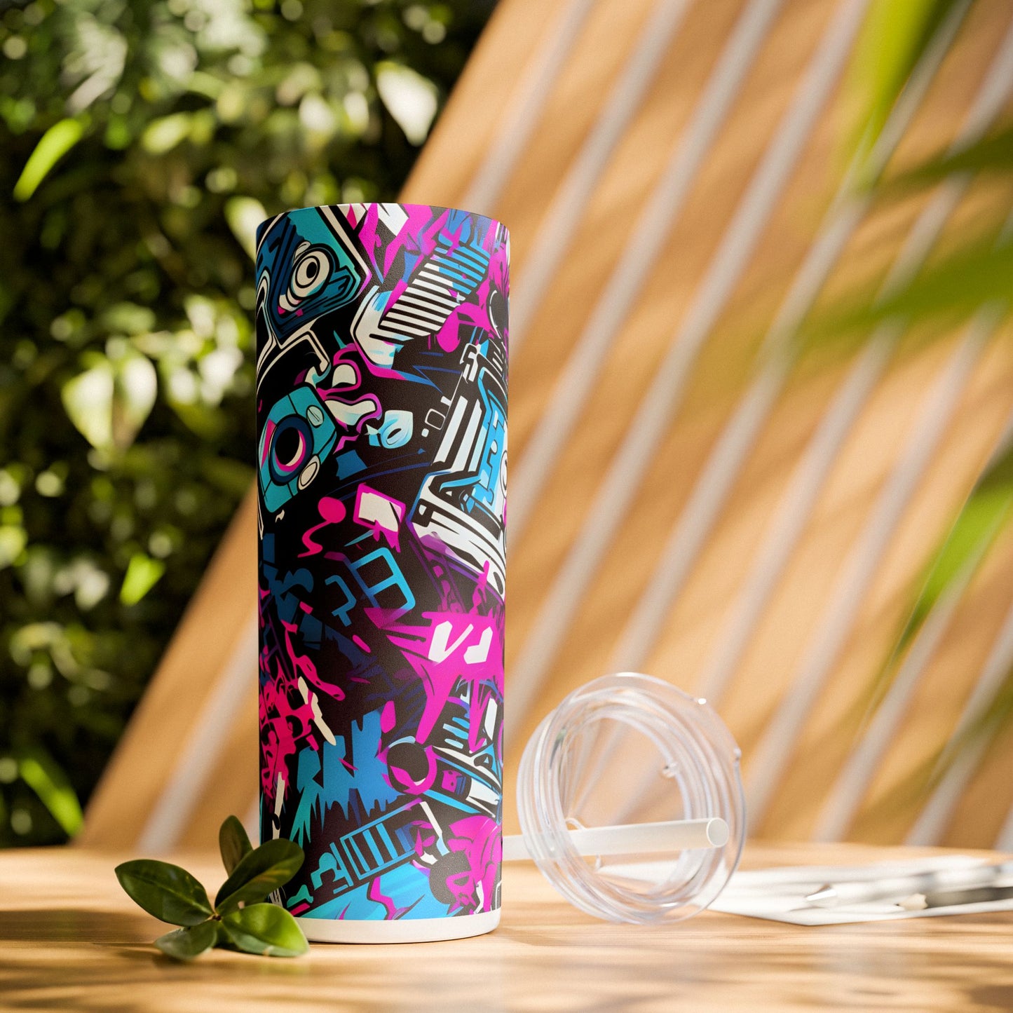 Graffiti - SleekSip Skinny 20oz Tumbler with Straw