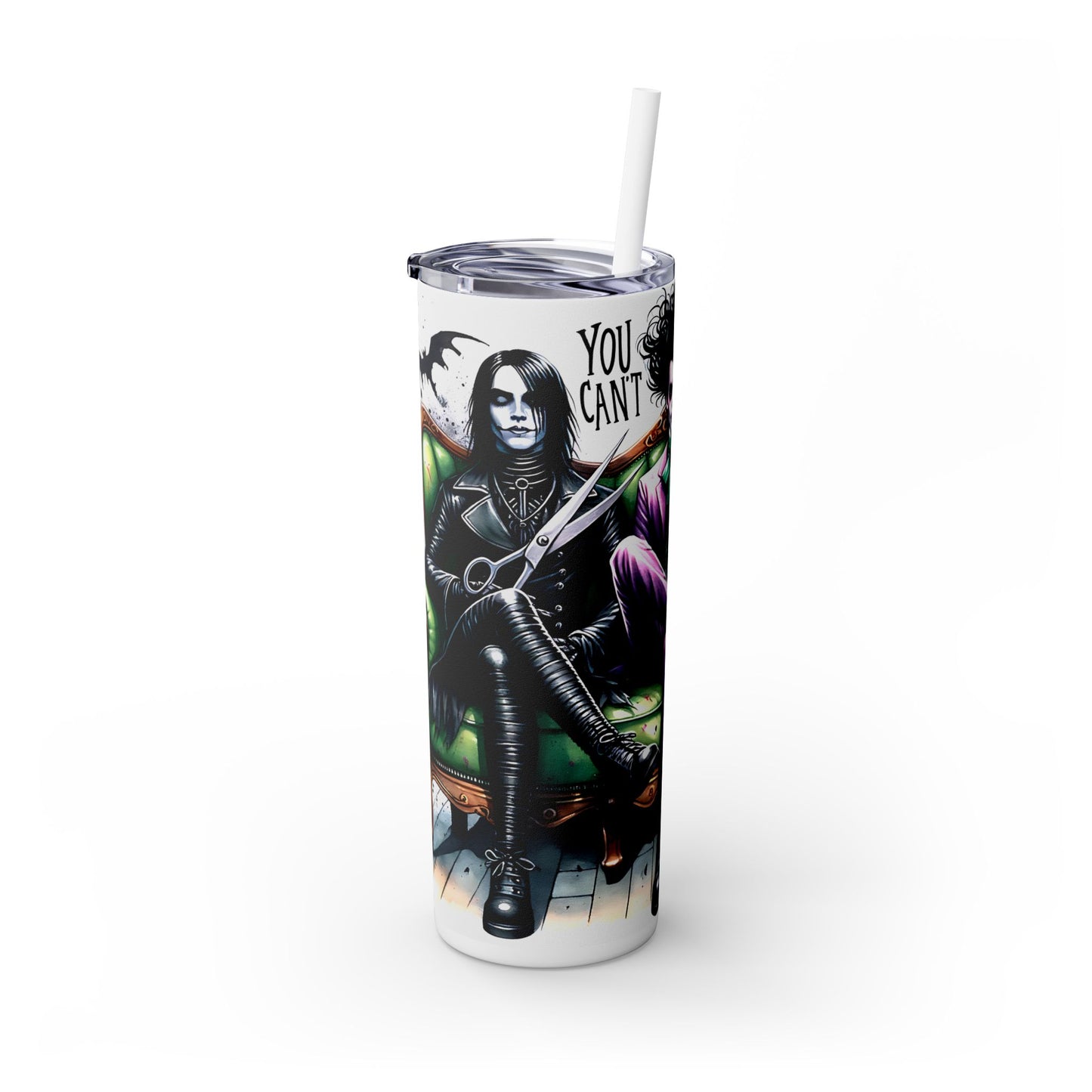 You Can’t Sit With Us Halloween - SleekSip Skinny 20oz Tumbler with Straw