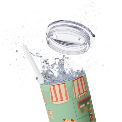 Retro Ice Cream Shop - SleekSip Skinny 20oz Tumbler with Straw