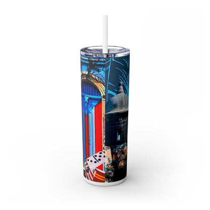 Puerto Rico - SleekSip Skinny 20oz Tumbler with Straw