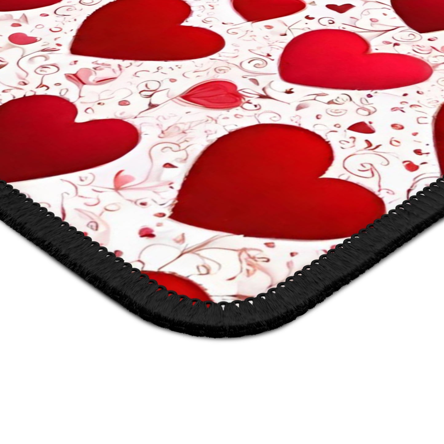 Love-Powered Floral Hearts Mouse Pad – For Smooth Moves