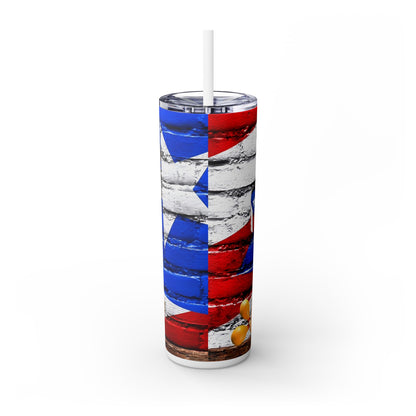 Puerto Rico - SleekSip Skinny 20oz Tumbler with Straw