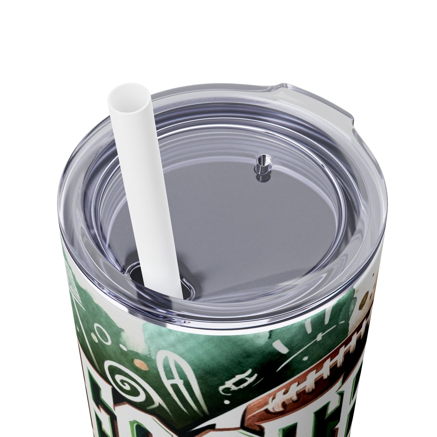 Football Mom - SleekSip Skinny 20oz Tumbler with Straw