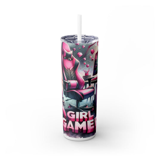 Girl Gamer - SleekSip Skinny 20oz Tumbler with Straw