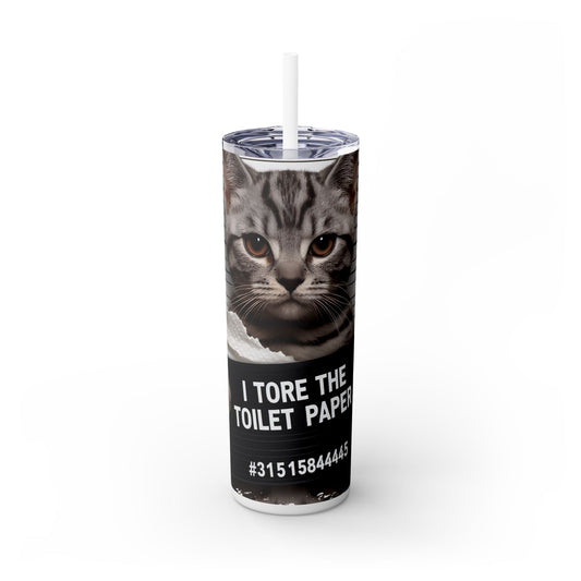 Cat Mugshot Tumbler - Caught in the Act