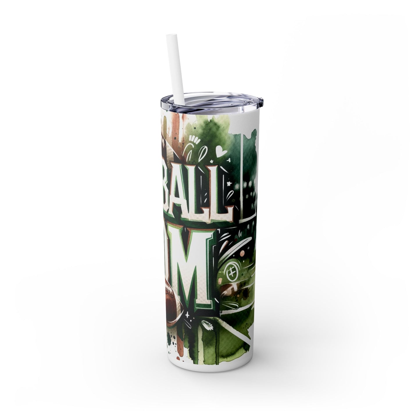 Football Mom - SleekSip Skinny 20oz Tumbler with Straw