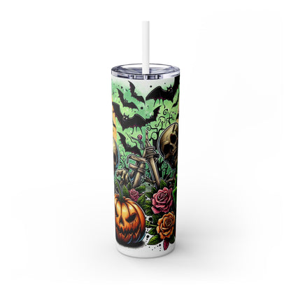 Tatted Zombie Mom - SleekSip Skinny 20oz Tumbler with Straw