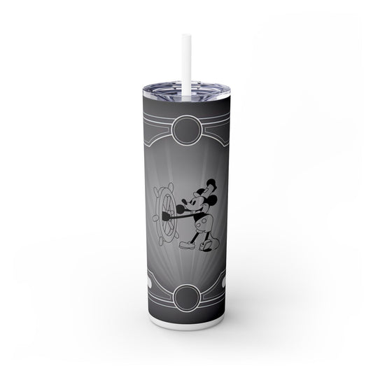 Steamboat Mickey Mouse - SleekSip Skinny 20oz Tumbler with Straw