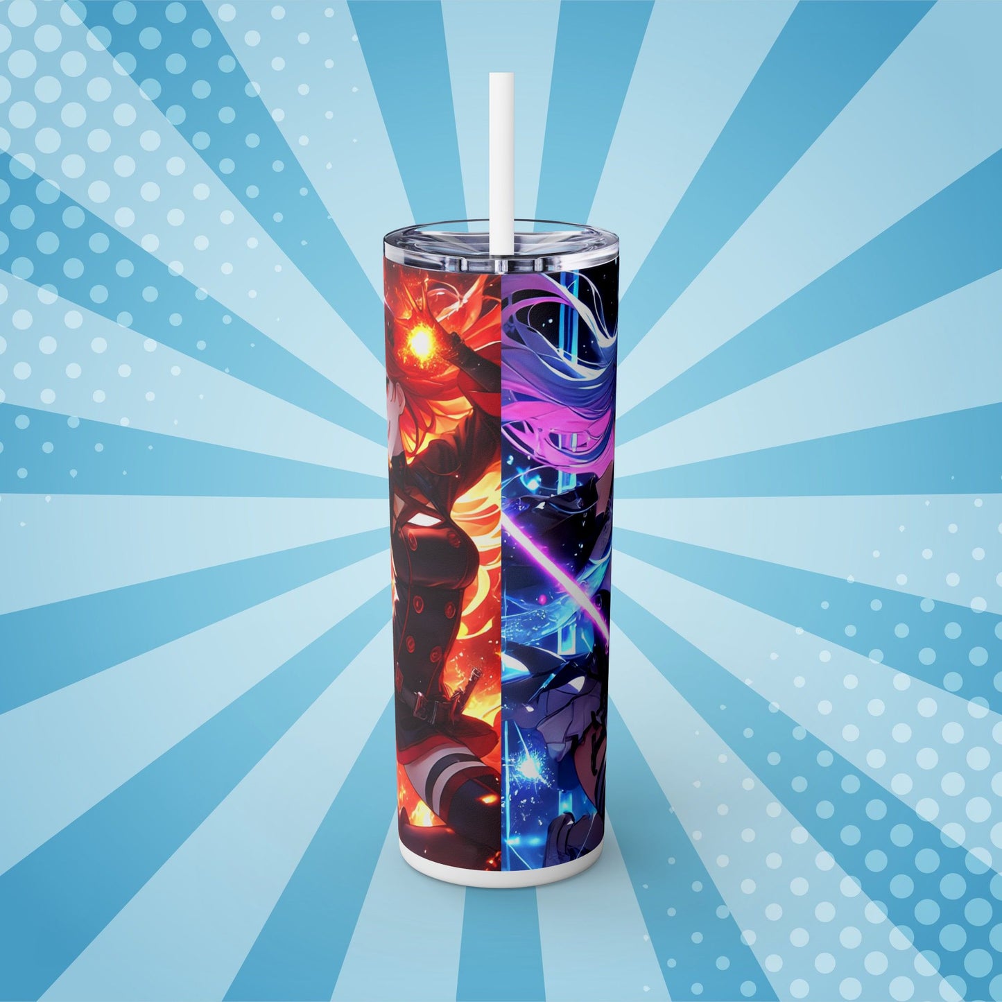 Neon Samurai Anime Tumbler – 20oz