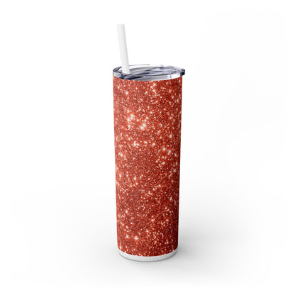 Brown Sparkles - SleekSip Skinny 20oz Tumbler with Straw