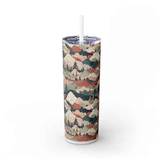 Japanese illustrations - SleekSip Skinny 20oz Tumbler with Straw