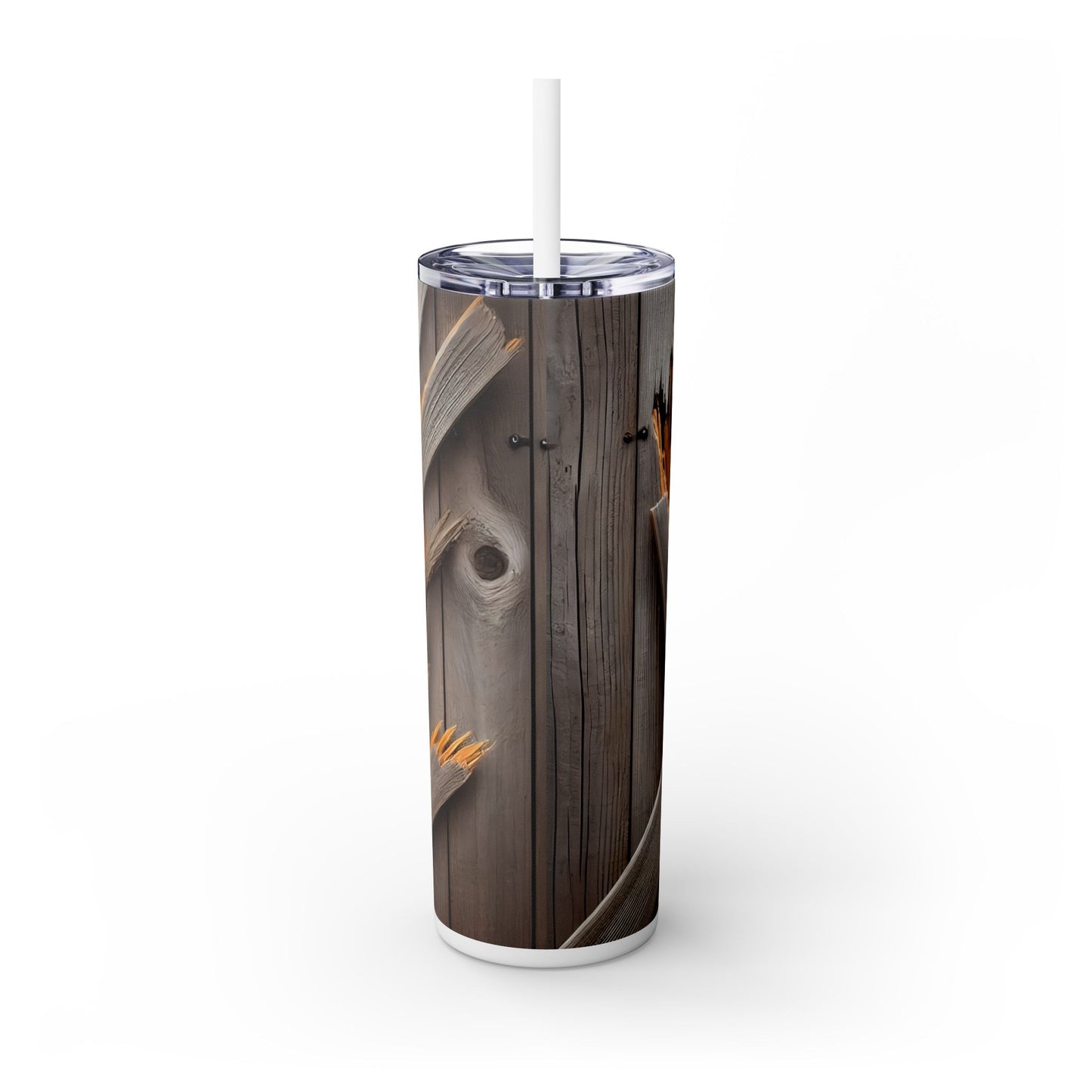 Dog Breaking Through Fence - SleekSip Skinny 20oz Tumbler with Straw