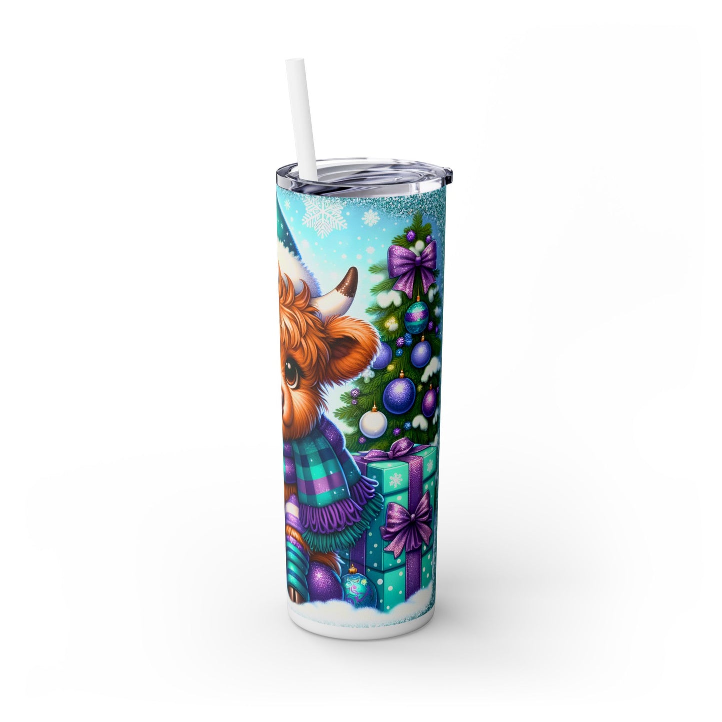 Christmas Time - SleekSip Skinny 20oz Tumbler with Straw