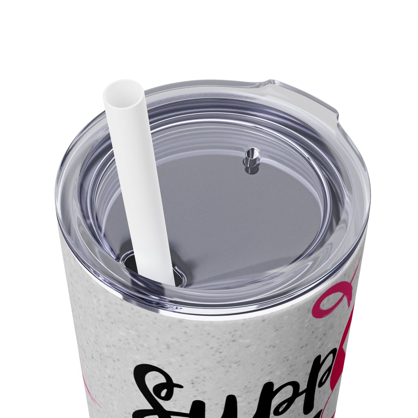 Pink Cancer Support Squad - SleekSip Skinny 20oz Tumbler with Straw