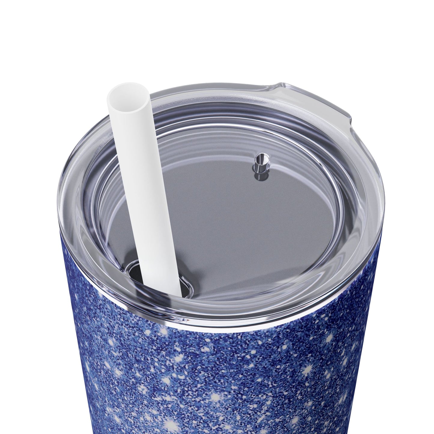 Blue Sparkles - SleekSip Skinny 20oz Tumbler with Straw