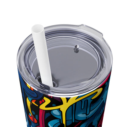 Graffiti - SleekSip Skinny 20oz Tumbler with Straw