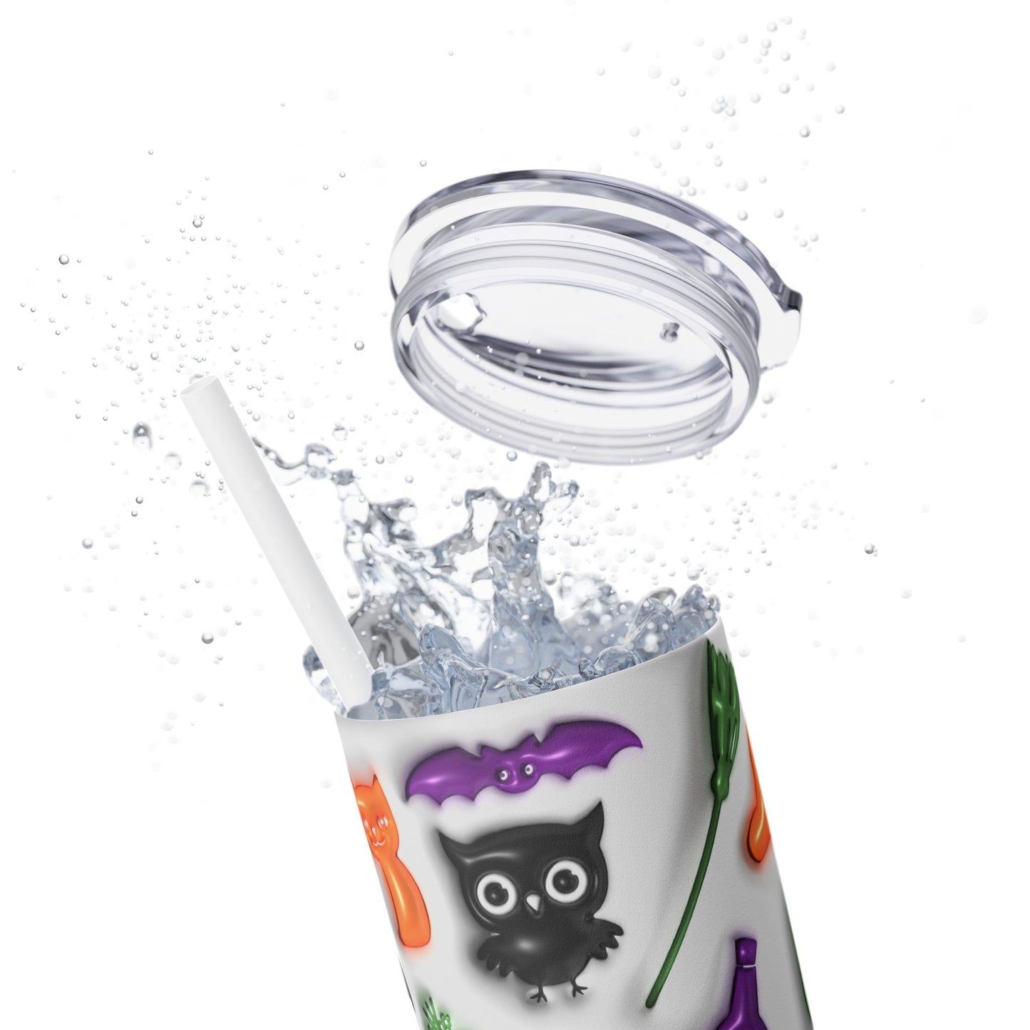 3D Inflated Halloween - SleekSip Skinny 20oz Tumbler with Straw