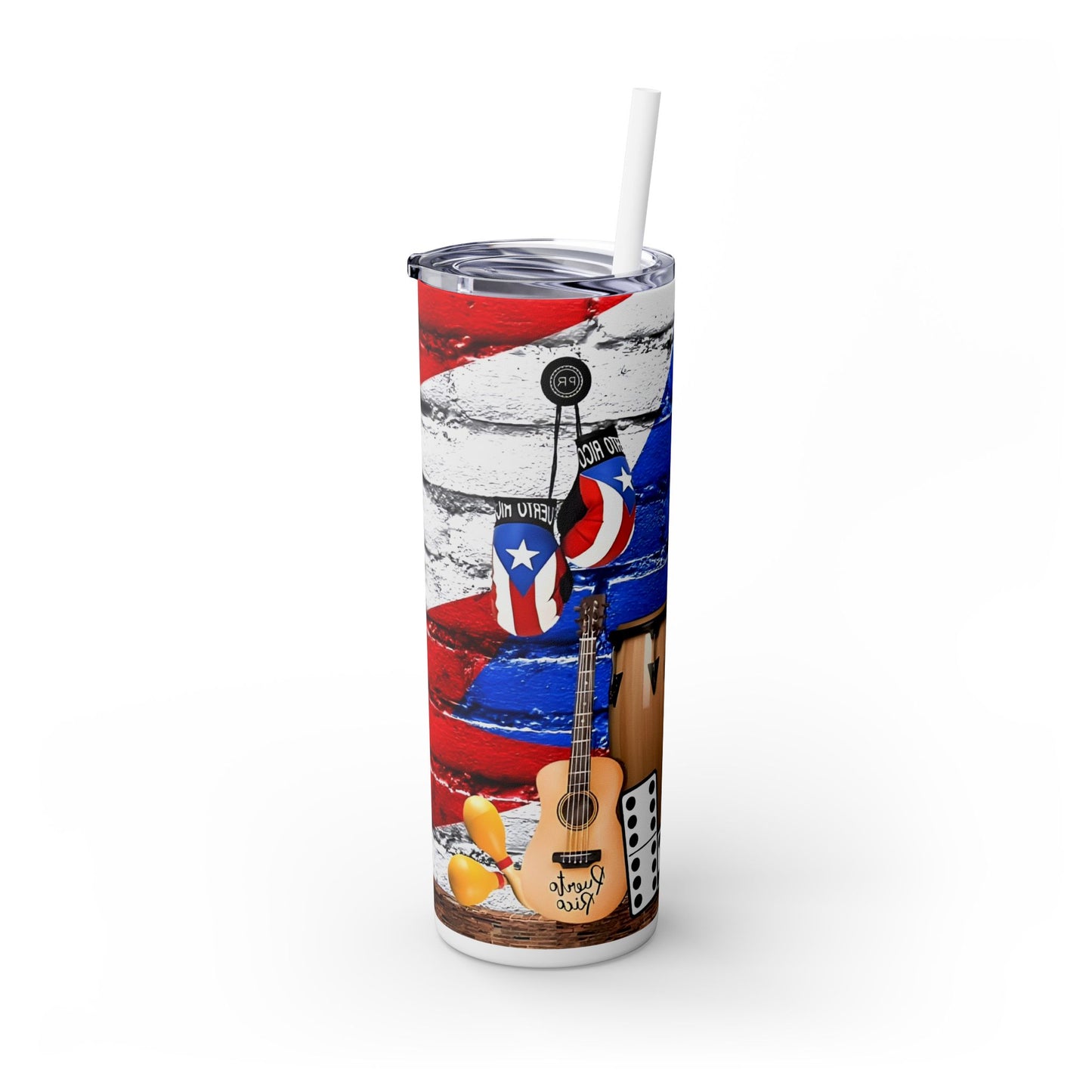 Puerto Rico - SleekSip Skinny 20oz Tumbler with Straw